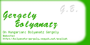 gergely bolyanatz business card